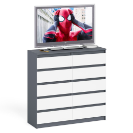 Комод высокий на десять выдвижных ящиков Мори МК1200.10