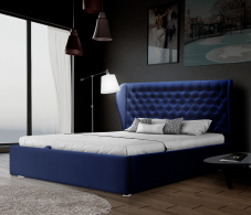 Мягкая кровать, Кровать Мишель 1200 с подъемным механизмом, микровелюр