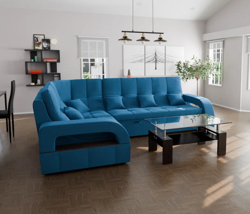 Диваны угловые в гостиную, Модульный диван Майами-3,микровелюр,антивандальная ткань,венеция