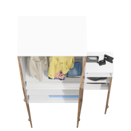 Шкаф глубокий с вешалкой и полкой и тумба с нишей 3.19 Лидер-8