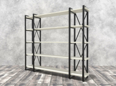 Стеллажи, Стеллаж Айсберг Лофт 200х182-4 v3 черный