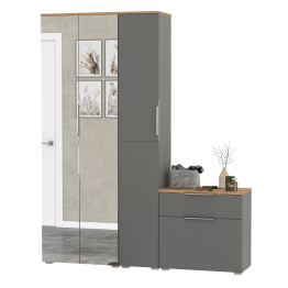 Шкаф с зеркалом и пенал с обувницей Октава