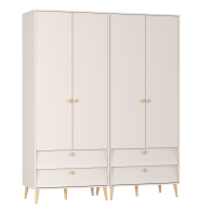 Для одежды, Два шкафа-комода 2-х дверных с двумя ящиками Афина