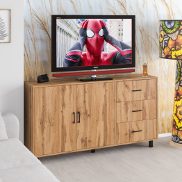 Широкий тумба-комод с ящиками и дверками РВК 123-1604