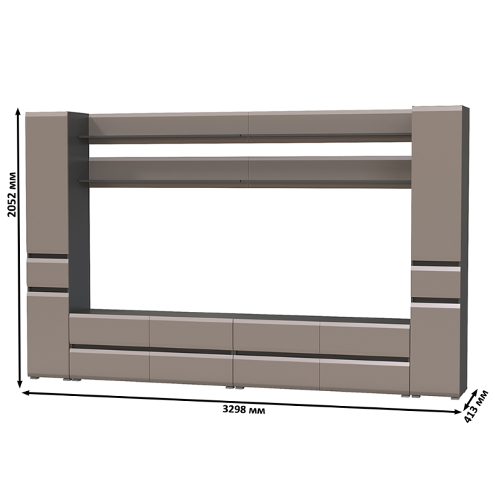 Стенки для гостиной, Сидней стенка в гостиную модульная № 124