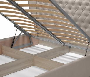 Кровать Мишель 1400 с подъемным механизмом, микровелюр