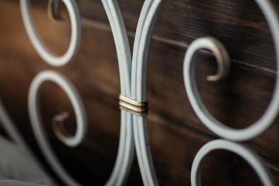 Кованая кровать Валенсия 1.4 с двумя спинками