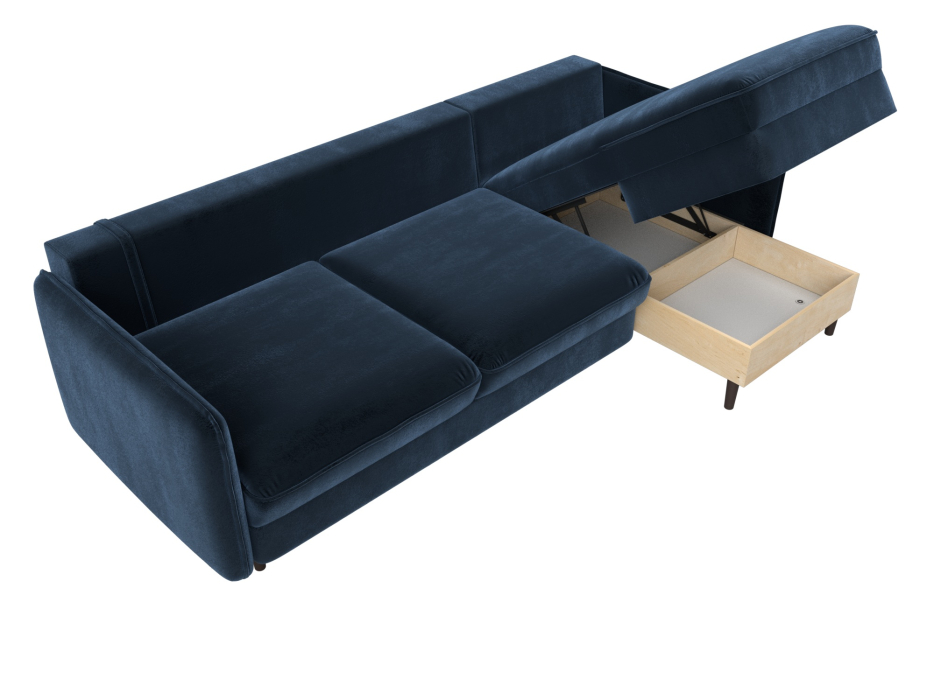 Диваны угловые в гостиную, Диван угловой Лига-064 НПБ угол универсальный, велюр TOWER