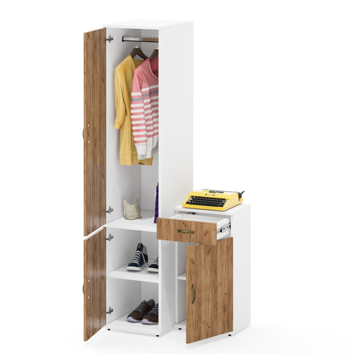 Домашние кабинеты, Пенал 23Б и тумба с выдвижным ящиком и дверкой Лидер-8