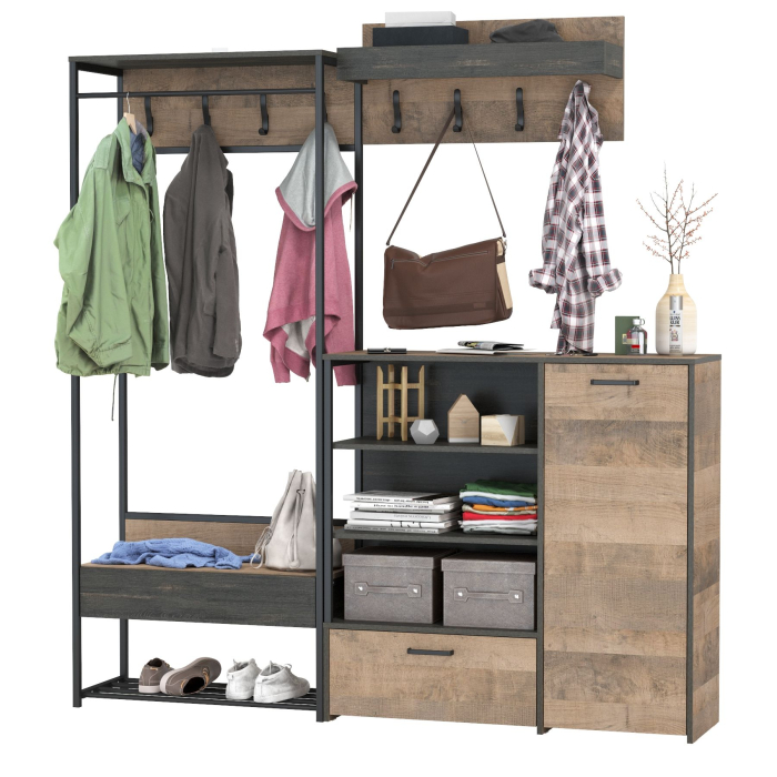 Прихожая, Прихожая с вешалкой для одежды и тумбой-комодом Трувор