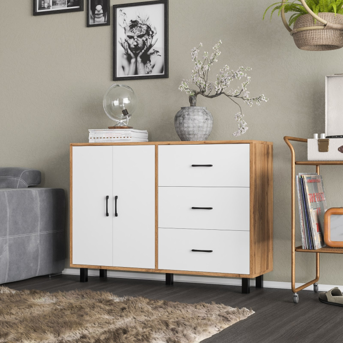 Комоды, Комод-тумба две дверки и три ящика РВК 123-1204