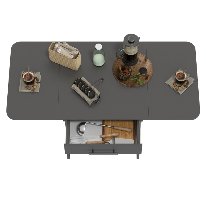 Обеденные столы, Стол обеденный раскладной с ящиком 6-02.120