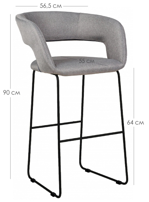 Барные стулья, Кресло Полубарное Hugs Link Золото