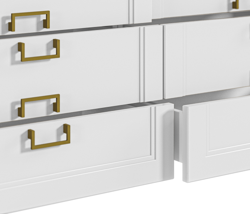 Комоды, Комод Ассоль СБ-3435 Белый/МДФ Белый