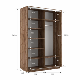 Шкаф-купе Экспресс 2-х дверный Фотопечать Калейдоскоп Стекла 120х60х240