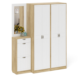 Модульная мебель в прихожую П-6 № 14 МДФ фрезеровка прованс