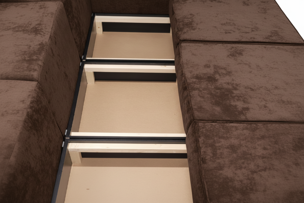 Диваны прямые, Диван-кровать Лофт 3-х модульный, плюш , с/м 145х266