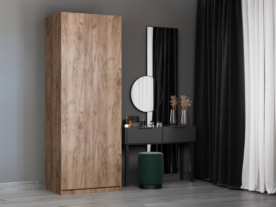 Шкафы распашные, Шкаф распашной Локер Распашной/доп. полки + модуль 80х220х53