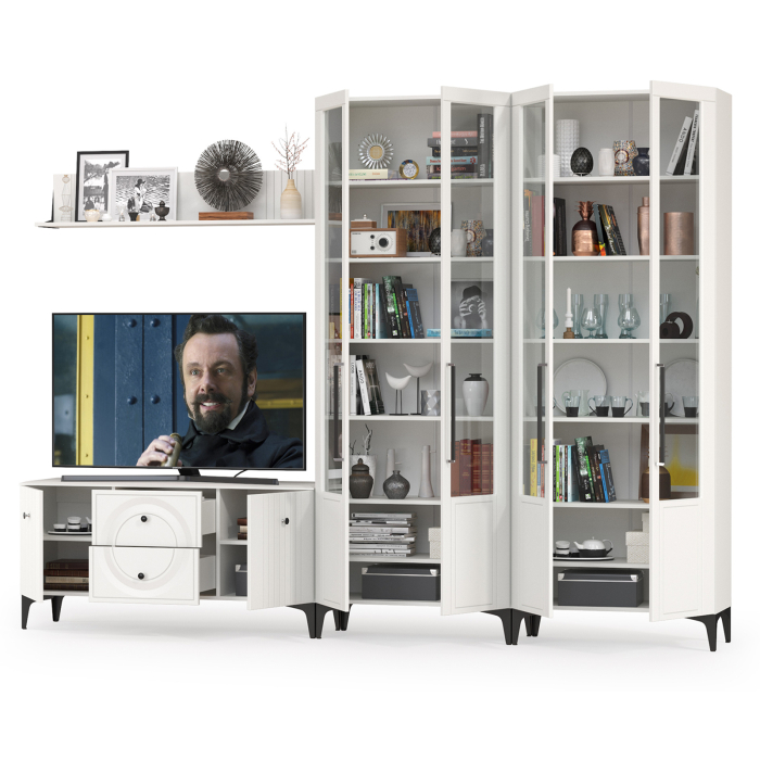 Стенки для гостиной, Большая стенка для ТВ-аппаратуры Валенсия № 64