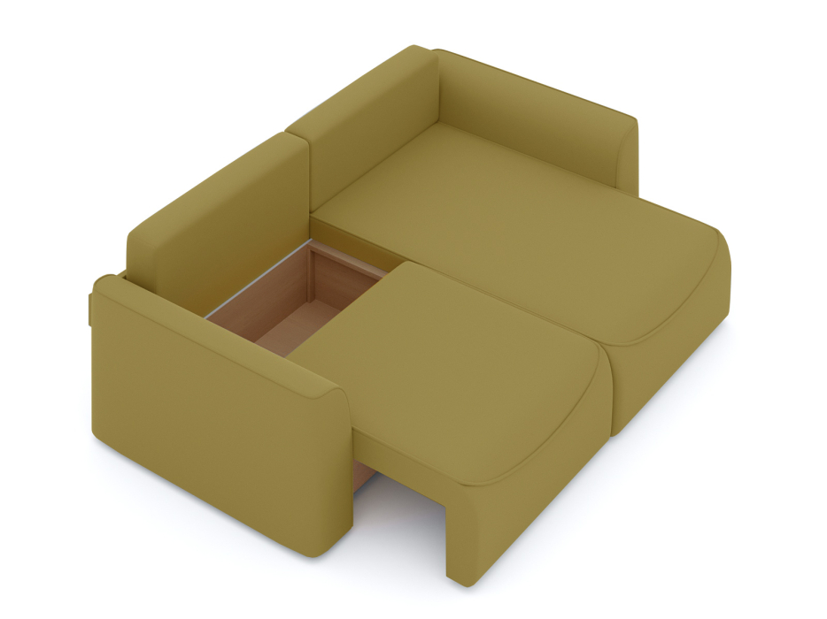 Диваны угловые в гостиную, Диван-кровать угловой Рафаэль еврокнижка НПБ, велюр