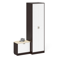 Прихожие, Шкаф для прихожей с обувницей с сиденьем П-6 № 10 МДФ фрезеровка прованс