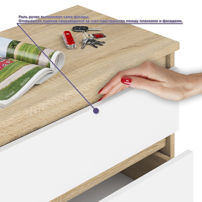 Домашние кабинеты, Широкий комод Мори на шесть ящиков с двутумбовым столом МС-2 и открытой полкой