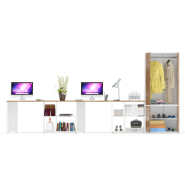 Место для хранения Лидер-8 19Б и два рабочих стола Лидер-8