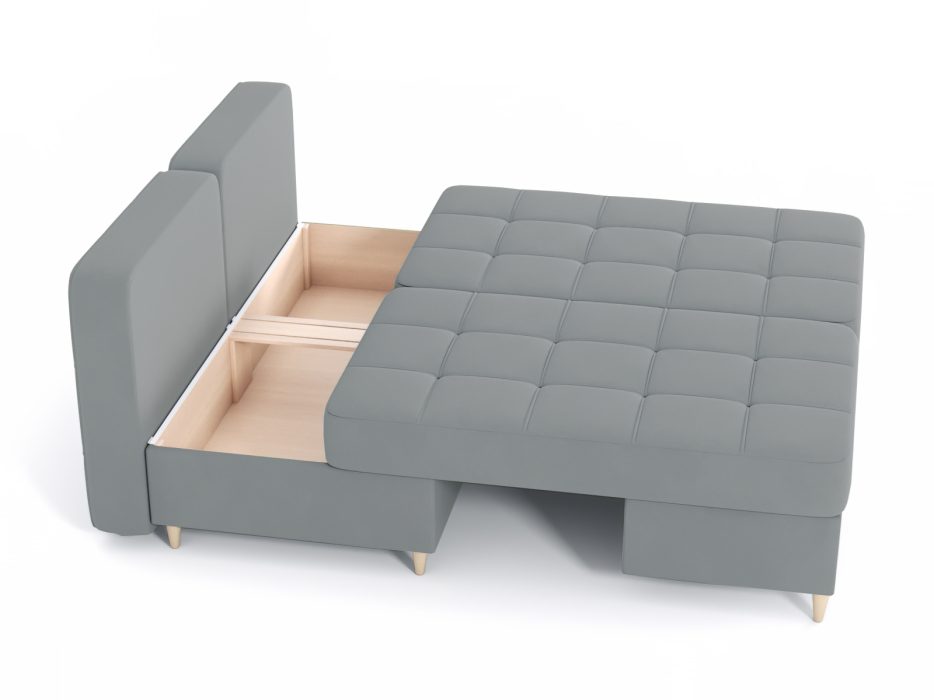 Диваны угловые в гостиную, Диван-кровать угловой Оливер 2 еврокнижка-трансформер, велюр