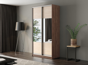 Шкаф-купе Айсберг 120 ШАМОНИ ТЕМНЫЙ (шамони светлый/комбинированный)