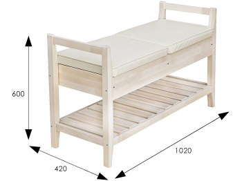 Скамья для прихожей Мебелик Н с ящиком