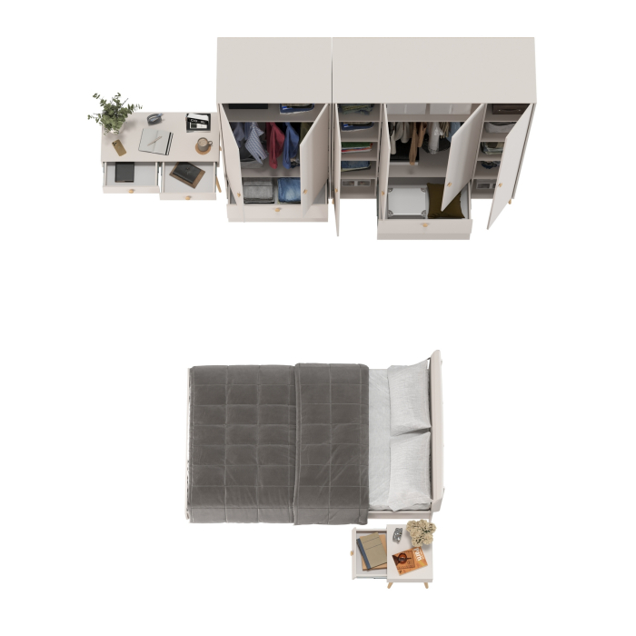 Спальные гарнитуры, Мебель для спальни со спальным местом на 1200 Афина