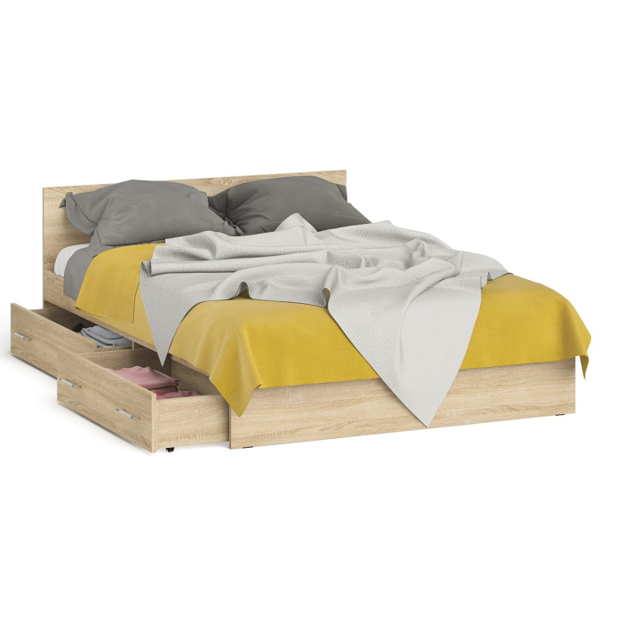 Кровати 140х200, Кровать с ящиками Мори 1400