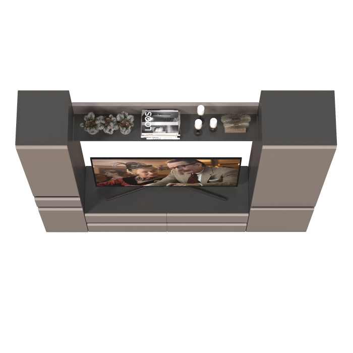 Стенки для гостиной, Тумба для ТВ Сидней в комплекте с полочкой шкафом с ящиком и шкафом с дверкой