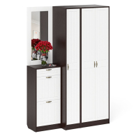 Прихожие, Модульная прихожая с зеркалом П-6-500 № 49 фрезеровка прованс