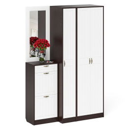 Модульная прихожая с зеркалом П-6-500 № 49 фрезеровка прованс