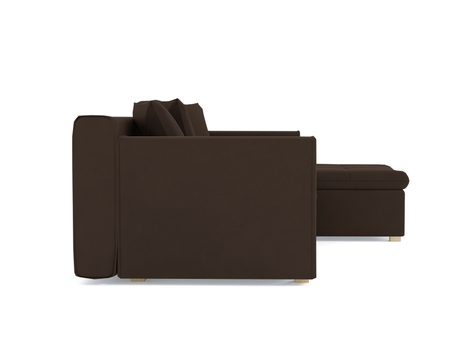 Диваны угловые в гостиную, Диван угловой Чикаго без механизма, велюр