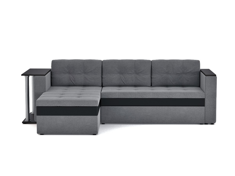 Диваны угловые в гостиную, Диван-кровать угловой Атланта со столом дельфин, рогожка