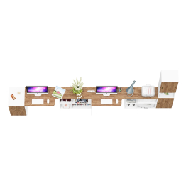 Мебель для домашнего кабинета для двоих Лидер-8