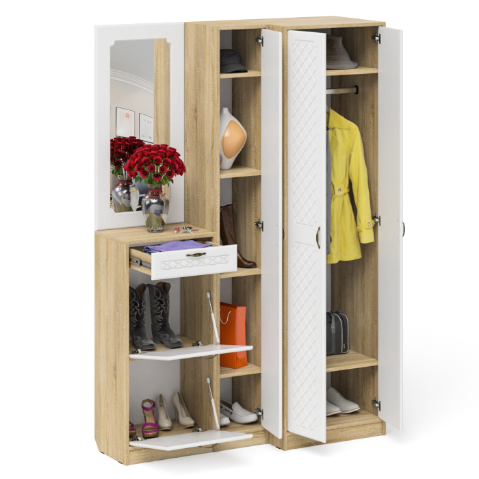 Прихожие, Мебель для прихожей П-6 № 29 МДФ фрезеровка ромб