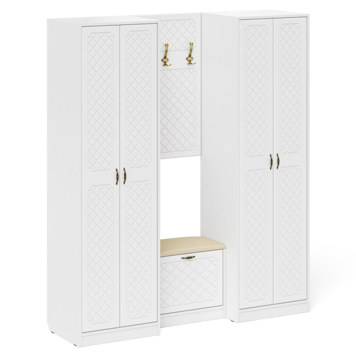 Прихожие, Модульная мебель для прихожей П-6 № 9 МДФ фрезеровка ромб