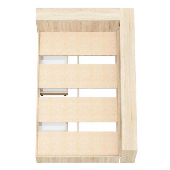 Кровати 120 см, Ксения 1200 кровать с ящиками, ящиком для белья и прикроватным блоком для вещей