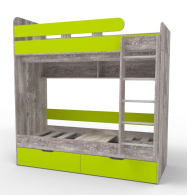 Для подростков, Двухъярусная кровать Юниор 5 80x160 Бетон
