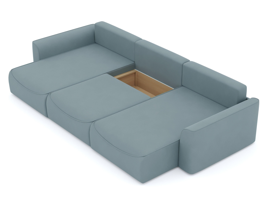 Диваны угловые в гостиную, Диван-кровать П-образный Рафаэль еврокнижка НПБ, велюр