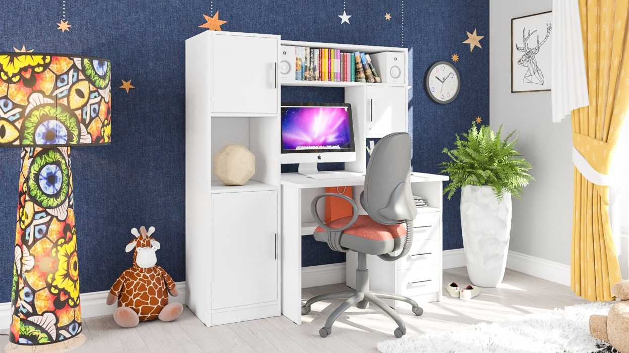 Прямые компьютерные столы, Компьютерный стол с колонкой СК-9