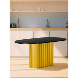 Стол Барон О 180 х 90 (золотые ноги)