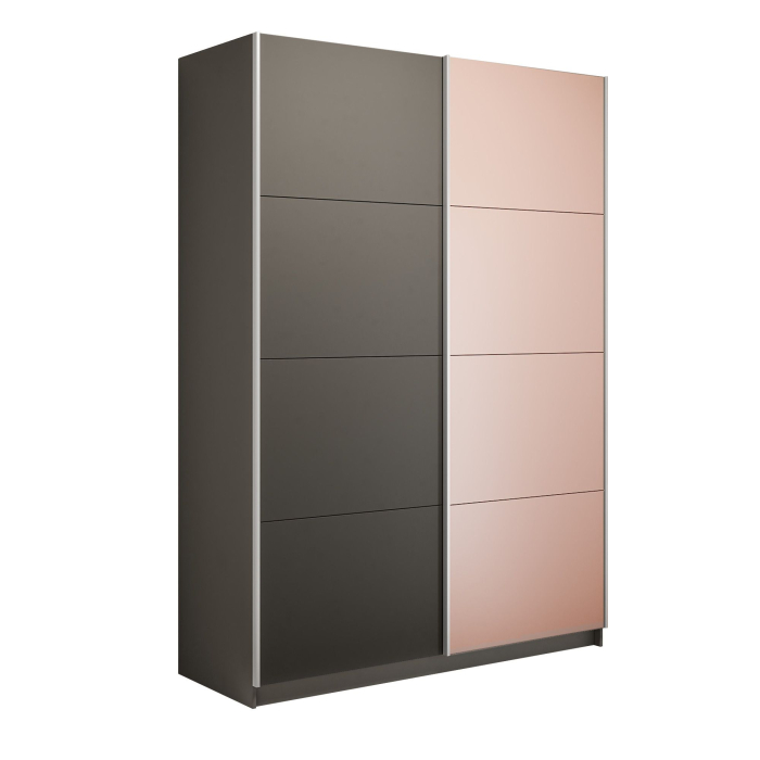 Шкафы-купе 2-х дверные, Шкаф-купе Прайм 2-х дверный ДСП/Стекло пудра/Доводчики 120х57х230