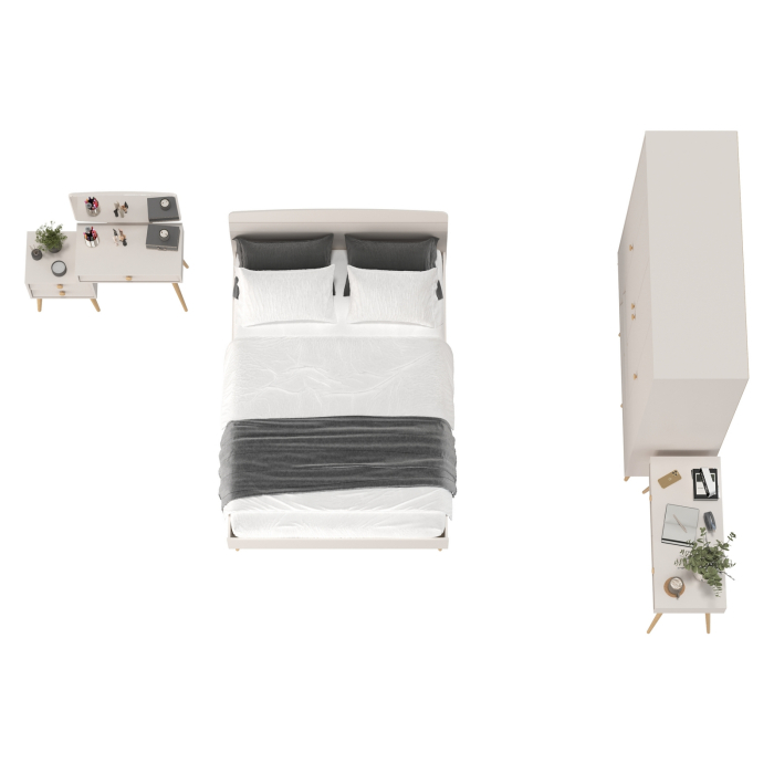 Спальные гарнитуры, Набор мебели для спальни Афина с кроватью 1400