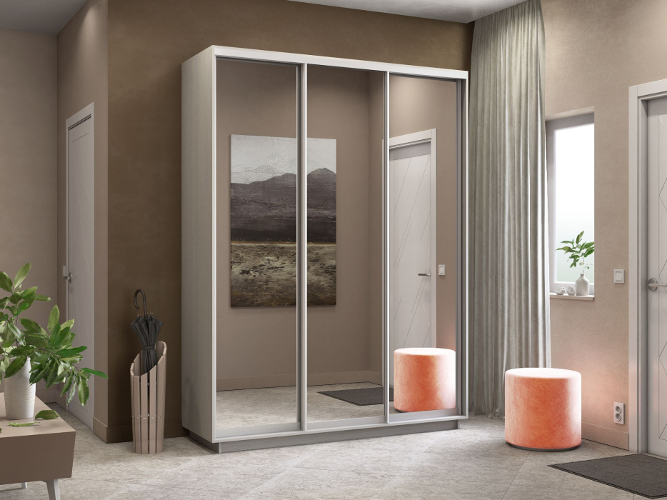 Шкафы-купе, Шкаф-купе Экспресс Экспенс трио 2400 x 1800 x 600