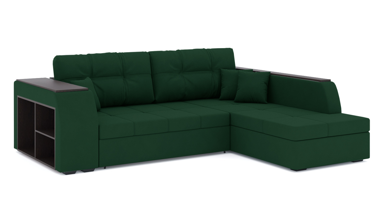 Диваны угловые в гостиную, Диван-кровать угловой Брюссель дельфин, велюр