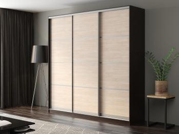 Шкаф-купе Айсберг 250 ВЕНГЕ (шамони светлый/глухой)